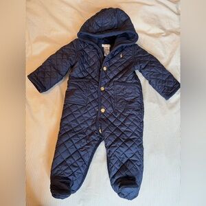 Ralph Lauren Baby Quilted Navy snowsuit 6M